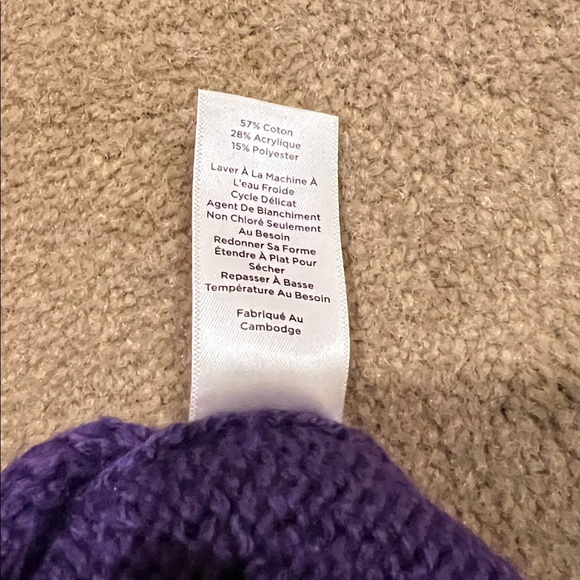Talbots Rich Purple Cowl Neck Sweater - Picture 6 of 9